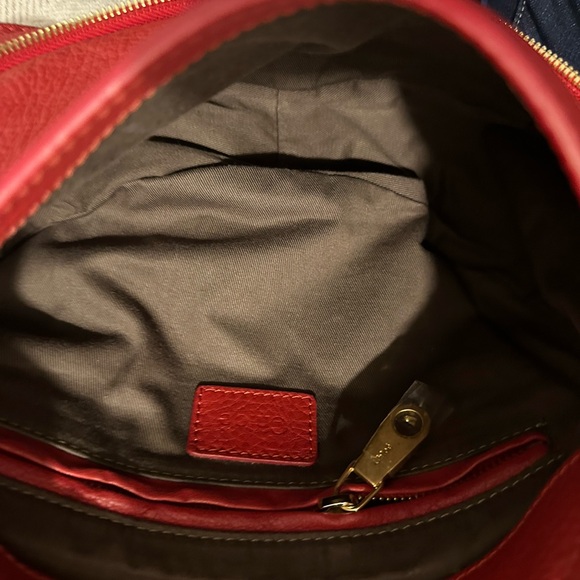 Chloé Red Leather Crossbody Saddle Bag with Tassel - Picture 12 of 15